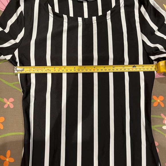 VERTICAL STRIPED LONG SHEATH DRESS- SALE - Picture 8 of 9